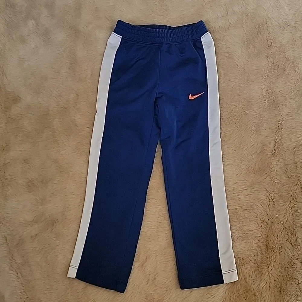NIKE BLUE TRACK PANTS, SIZE 4